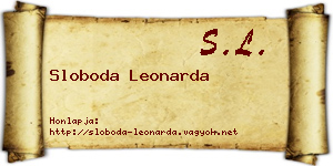 Sloboda Leonarda névjegykártya